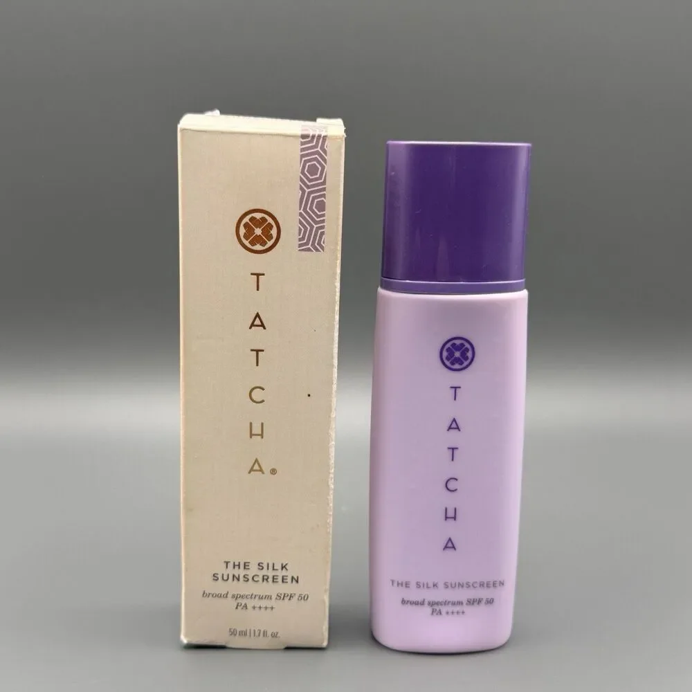 Tatcha The Silk Sunscreen SPF 50 1.7 oz New Box Tall Bottle Skincare Exp 07 2026